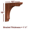 BB-002-OH Overhang Scalloped Bar Bracket
