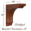 BB-302-OH Overhang Scalloped Wood Bar Bracket