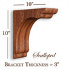 BB-302-OH Overhang Scalloped Wood Bar Bracket