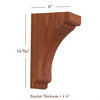 BB-402-L Large Scalloped Solid Wood Bar Bracket