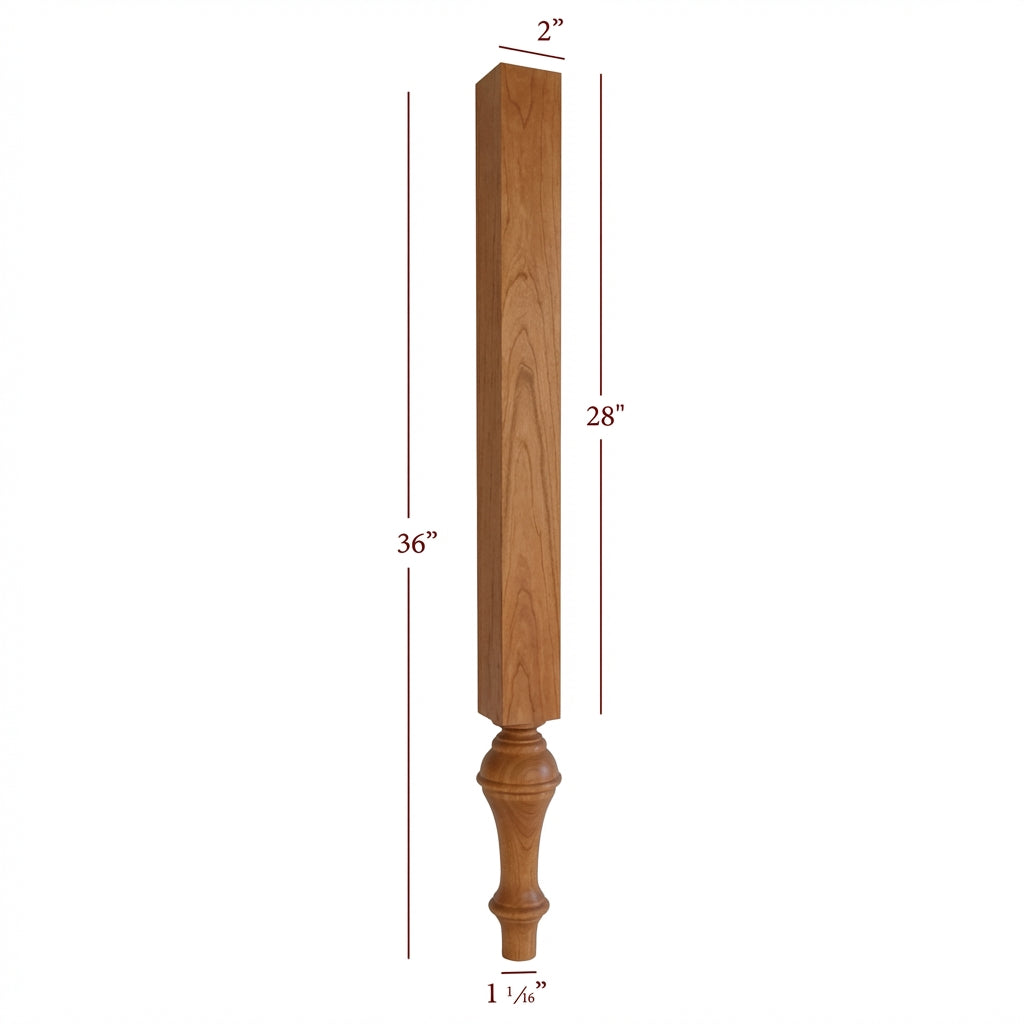 VL1101P Grand Plain Traditional Furniture Vanity Leg