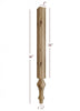 VL1101P Grand Plain Traditional Furniture Vanity Leg