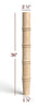 VL56250P Small Straight Bamboo Vanity Leg