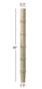 VL56250P Small Straight Bamboo Vanity Leg