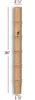 VL56250P Small Straight Bamboo Vanity Leg