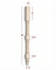 VL58200P Small Huntington Traditional Vanity Leg