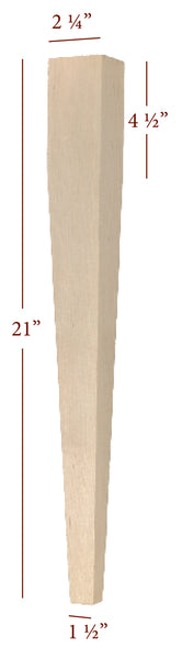 Two Sided Taper End Table Leg