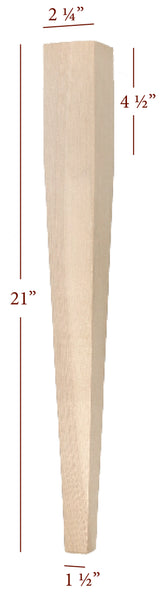 Four Sided Taper End Table Leg