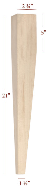 Large Two Sided Taper End Table Leg