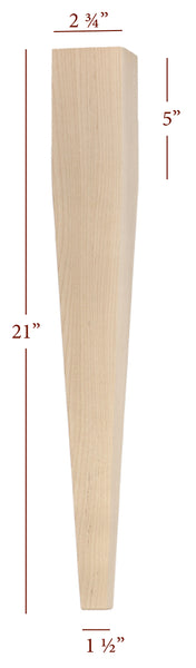 Large Four Sided Taper End Table Leg