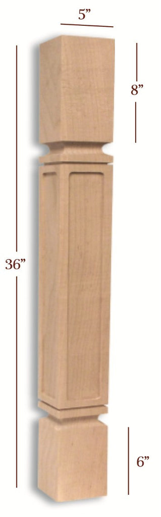 ISL22500-FW Massive Recessed Full Window Mission Island Leg – Timber ...