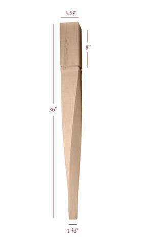 Helix Medium Single Left Twist Tapered Island Leg