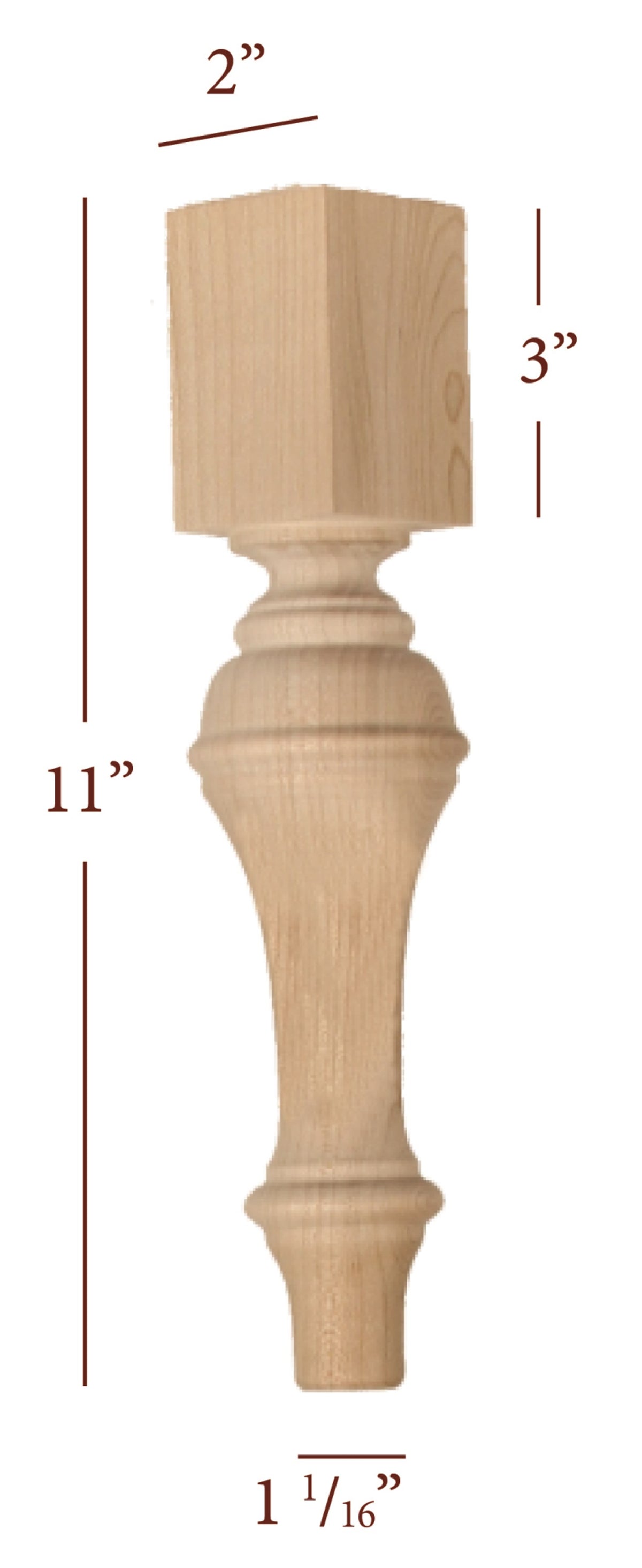 Grand Plain Traditional Furniture Leg